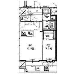 Alivis三国本町 1LDKの間取図画像