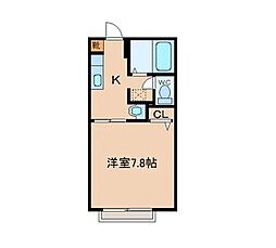 アーバンS 1Kの間取図画像
