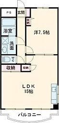 グレース松阪 1LDKの間取図画像