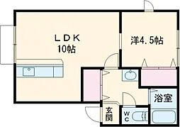 ブライトネスヴィラ 1LDKの間取図画像