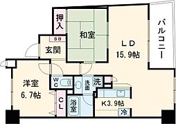 アパガーデンパレス成田 2LDKの間取図画像