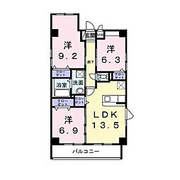 PEACE JAM 3LDKの間取図画像