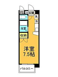ロイヤルパレス清水台 ワンルームの間取図画像