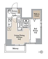 グランカーサ住吉II 1LDKの間取図画像