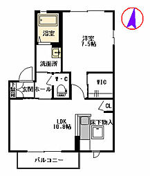 ペニーレイン56 1LDKの間取図画像