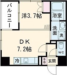 アーバン伏見 1DKの間取図画像
