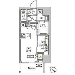 ARKMARK大塚 1DKの間取図画像