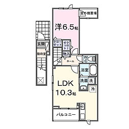 エテルノ アルドール 1LDKの間取図画像