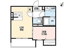 ルノン東所沢 1LDKの間取図画像