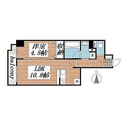 レジデンシア豊田桜町 1LDKの間取図画像