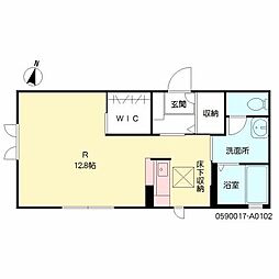 シャーメゾン松原 ワンルームの間取図画像