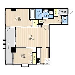 APEX神園 2LDKの間取図画像