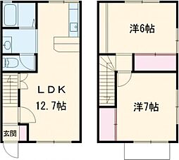 パークハイツB 2LDKの間取図画像