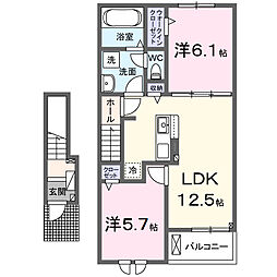 コンフォルトA 2LDKの間取図画像