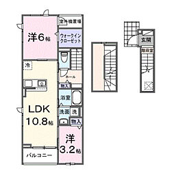 シュティル 2LDKの間取図画像