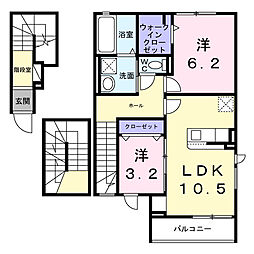 BRISE 2LDKの間取図画像