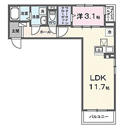 メゾン リッシュ 1LDKの間取図画像