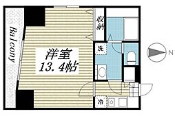 メゾン・ド・ヴィレ芝大門 1Kの間取図画像