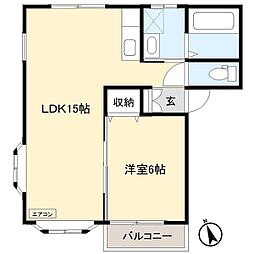 ファンタジア3 1LDKの間取図画像