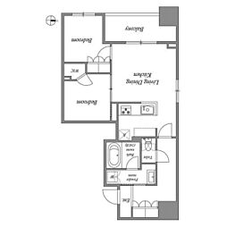 ASMACI  MAISON両国II 2LDKの間取図画像