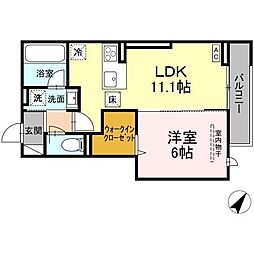TORISIA向中野2丁目 1LDKの間取図画像