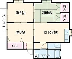 ARKハイツ 3DKの間取図画像