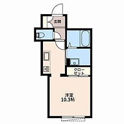 アルチェトリム ワンルームの間取図画像