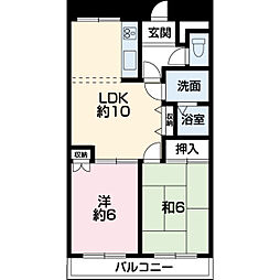 ピア・ルミナス2番館 2LDKの間取図画像