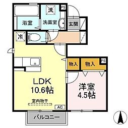アルビレオ 1LDKの間取図画像