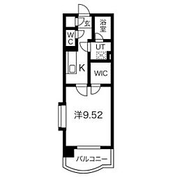 メゾンドマルシェ 1Kの間取図画像