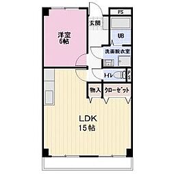 ファインオアシスアミー 1LDKの間取図画像