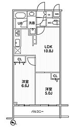 ライムレジデンス曳舟 2LDKの間取図画像