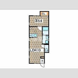 グランノワール鎌倉玉縄 1LDKの間取図画像