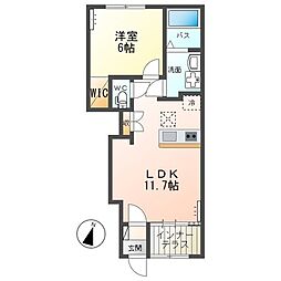 アネックスFII 1LDKの間取図画像