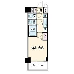 プレサンス福島ミッドエル 1Kの間取図画像