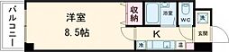 プリオールZEN弐番館 1Kの間取図画像