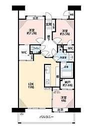 フローレンス牛田新町グランドアーク 3LDKの間取図画像