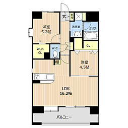 グランシャリオ新町 2LDKの間取図画像