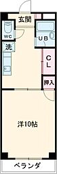 セントラーレ青山23 1Kの間取図画像