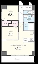 博多グランドレジデンスグランド 2LDKの間取図画像