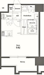 エンクレスト博多THETIME ワンルームの間取図画像