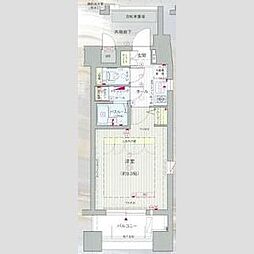 エステムプラザ新宿プレミアムEX 1Kの間取図画像