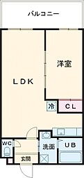 SGB浜町 1LDKの間取図画像