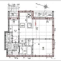 リーブルファイン下之一色町III 1号棟 1LDKの間取図画像