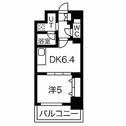 ワコーレ神戸三宮マスターレジデンス 1DKの間取図画像