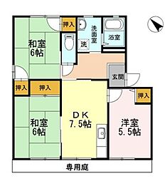 ディアス池田F棟 3DKの間取図画像