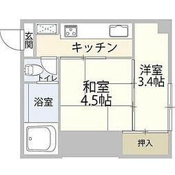 桜台マンション 2Kの間取図画像