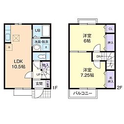 コンフォールサースA 2LDKの間取図画像