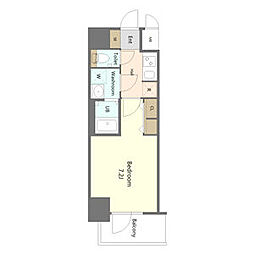 S-RESIDENCE名古屋菊井aline(アライン) 6月19日、20日内覧会開 1Kの間取図画像