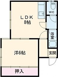 セントラルコート 1LDKの間取図画像